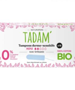 TADAM TAMPONS DERMO SENSITIFS MINI COTON BIO X16