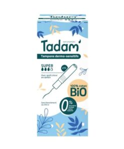 TADAM TAMPONS DERMO SENSITIFS SUPER AVEC APPLICATEUR EN CARTON *14