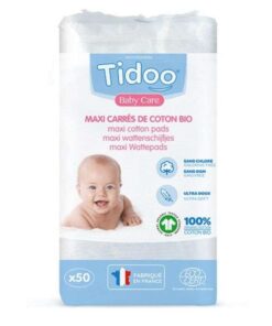 TIDOO MAXI CARRE COTON BIO 50 UNITES