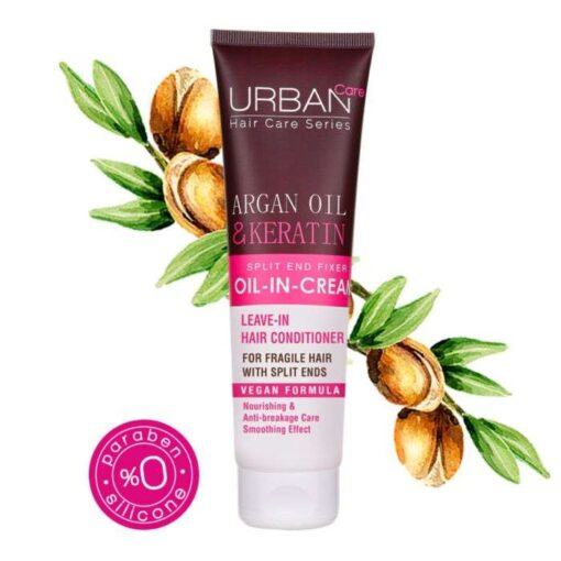URBAN CARE HUILE EN CREME LEAVE IN ARGAN ET KERATINE 150 ML