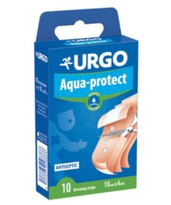 URGO AQUA PROTECT SERVIETTE ANTISEPTIQUE LAVABLE 10 BANDE 10 X 6 CM
