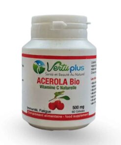 VERTUPLUS ACEROLA BIO VITAMINE C NATURELLE 500MG 60 GELULES
