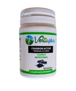 VERTUPLUS CHARBON ACTIVE FENOUIL ET CARVI 30 GELULES