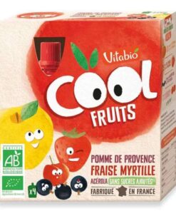 VITABIO COOL FRUITS POMME FRAISE MYRTILLE ACEROLA Boite de 4