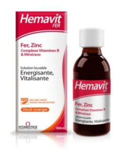VITABIOTICS Hemavit Fer Complexes Vitamines B et Minéraux Liquide – 200ml