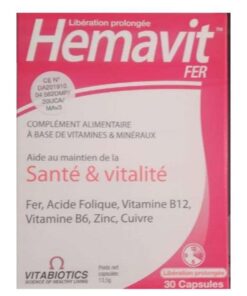 VITABIOTICS Hemavit Fer Santé et Vitalité 30 capsules