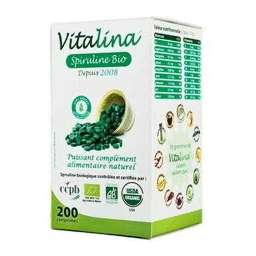 Vitalina Spiruline Bio – 200 Comprimés