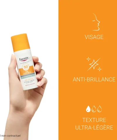 Alternative view of Eucerin Sun Protection Sun Gel-creme Oil control SPF50+ Toucher Sec 50ml