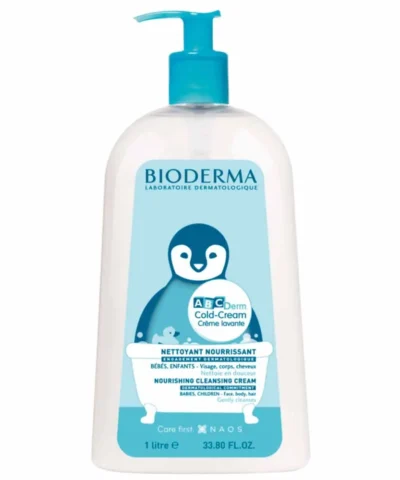 Bioderma Abcderm Crème Lavante Bébés et Enfants Visage, Corps et Cheveux 1L