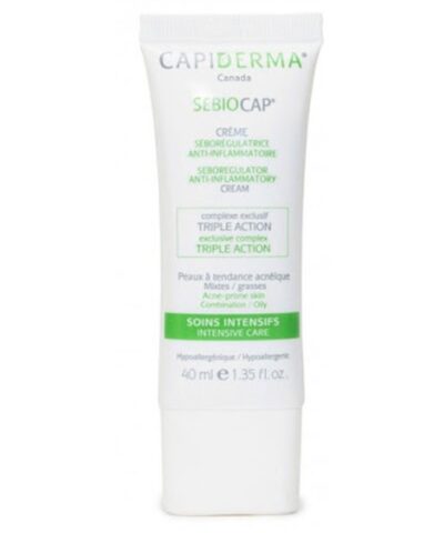 Capiderma – Sebiocap Crème anti-inflammation pour peaux à tendance acnéique – 40 ml
