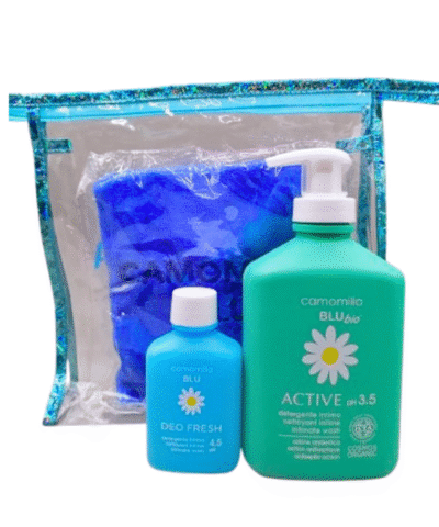 Camomilla Blu Active ph3.5 Nettoyant Intime+Gel Intim Echantillon+Serviette Trousse
