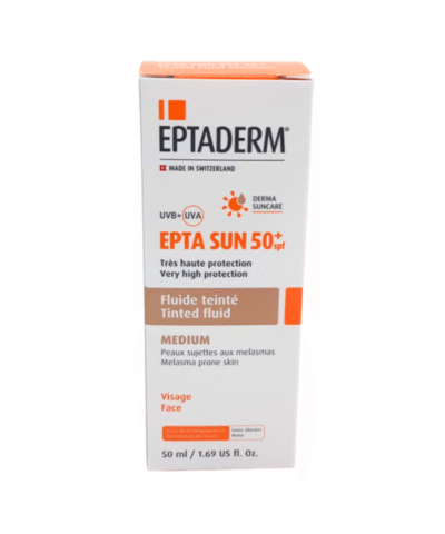 Eptaderm Epta Sun spf50+ Fluide Teinte Medium 50ml
