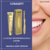 CURASEPT GOLD LUXURY WHITENING DENTIFRICE 75ML + Brosse à Dent