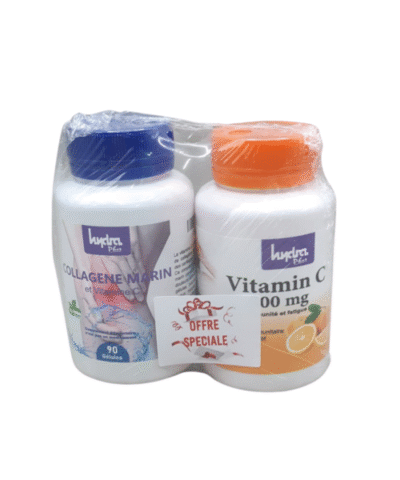Hydra Plus Collagene Marin 90gelules+Vitamin C 36 Comprimes Pack