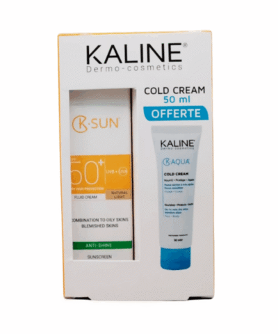 Kaline K. Sun Ecran Fluide Teinte Clair Peaux Mixtes a Grasses 50ml+k.aqua Cold Creme Pack