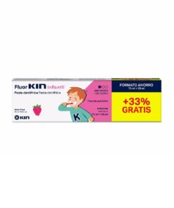 Kin Fluor Dentifrice Pates Enfant Fraise 75ml+ 25ml Gr