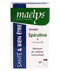 Maelys Spiruline et Vitamine C – 60 Gélules