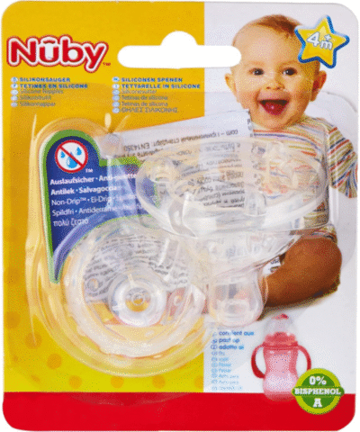 Nuby 2Tetines En Silicone Col Large +4m 00923
