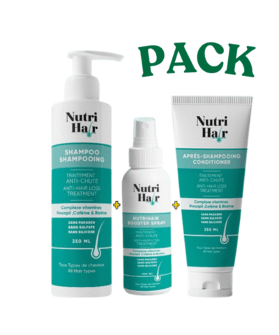 Nutrihair Shampooing 200ml + Apres-Shampooing 200ml + Bosster Spray 100ml Pack