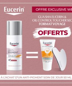 EUCERIN ANTI-PIGMENT SOIN DE JOUR SPF 30 – 50 ML = GUASHA + FORMAT VOYAGE OFFERTS
