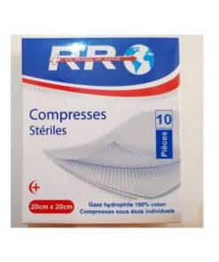 RR Compresse Steriles 20*20 Boite de 10 Pièces