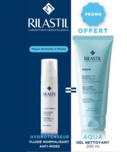 RILASTIL HYDROTENSEUR FLUIDE 50ML = AQUA NETTOYANT VISAGE OFFERT