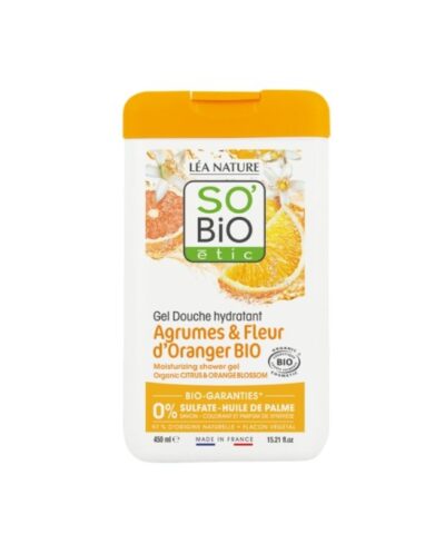 SO BIO GEL DOUCHE AGRUMES FLEURS D’ORANGER 450ML