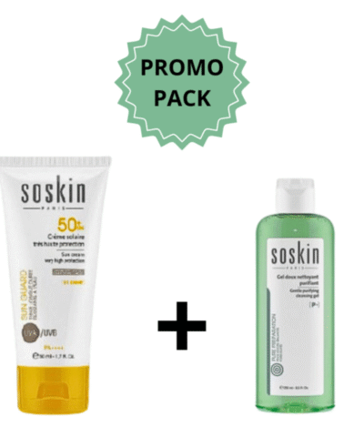 Soskin Ecran Fluide Invisible Spf50+ 125ml+Gel Nettoyent 100ml Pack