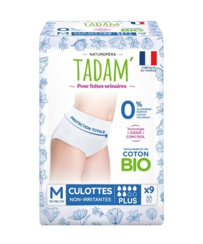 TADAM’ CULOTTES FUITES URINAIRES PLUS TAILLE M X9