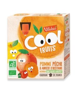 VITABIO COOL FRUITS POMME PECHE ABRICOT 4 X 90G