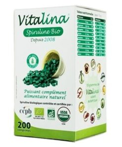 Vitalina Spiruline Bio – 200 Comprimés