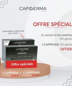 Capiderma Capiphan ongles & cheveux 60capsules = Capiphan 20 Gelules Offert