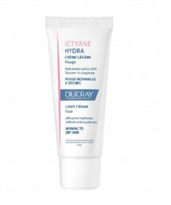 Ducray — Crème légère Visage — Crème hydratante visage peau sèche — Ictyane Hydra 40 ml
