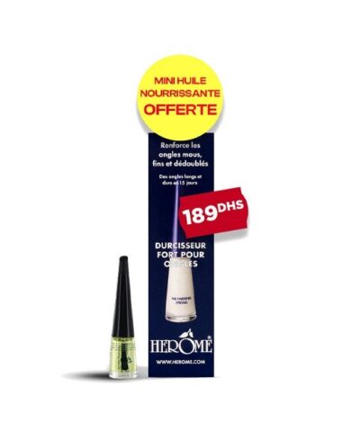 Herôme – Durcisseur Fort + Mini Huile nourrissante Offerte