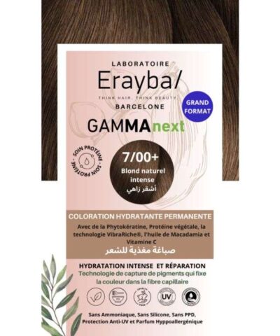 ERAYBA NEXT COLORATION HYDRATANTE PERMANENTE N7-00+ BLOND NATUREL INTENSE