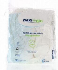 GILBERT PADS BIO RECTANGLES DE COTON 8X10CM