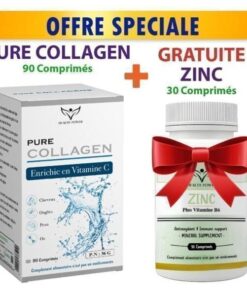 HEALTH POWER PURE COLLAGEN 90 Comprimés +ZINC 30 Comprimés OFFERT