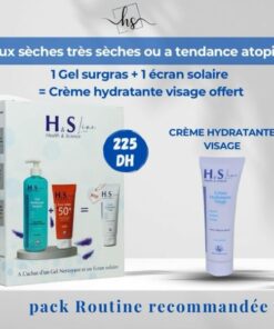 H&S Line Gel Nettoyant 250ml+Ecran Solaire Invisible spf50+50ml + Creme Hydratant 50ml Pack