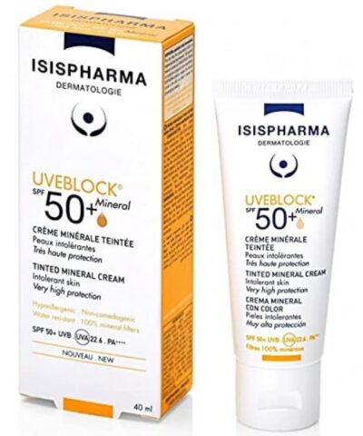 ISISPHARMA UVEBLOCK SPF 50+ CREME MINERALE TEINTEE PEAUX INTOLERANTES 40 ML 40 ml
