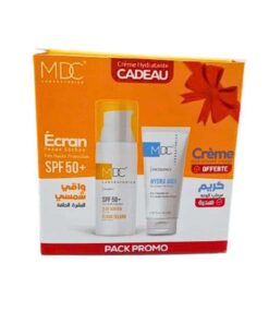 MDC PACK SYNERGY ECRAN SOLAIRE SPF 50+ PEAUX SECHES 50 ML + CREME HYDRATANTE HYDRA MAX 30ML OFFERTE