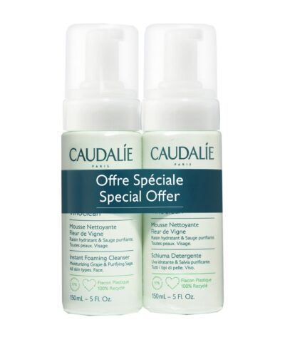 Caudalie Vinoclean Mousse Nettoyante Visage 2x150ml