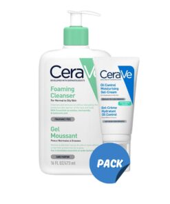 Cerave Gel Moussant Peaux Mixte a Grasse 473ml+Gel Creme Hydratant Oil Control 52ml Pack