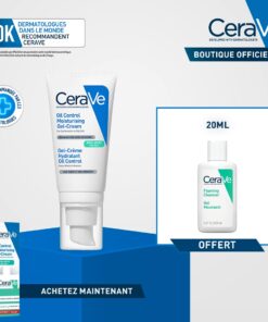 Cerave Gel Creme Hydratant Oil Control Peaux Mixte a Grasse 52ml+ Gel Moussant Format Voyage