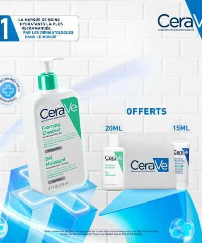 CeraVe Gel Moussant Nettoyant Peau Normale à Grasse | 473ml